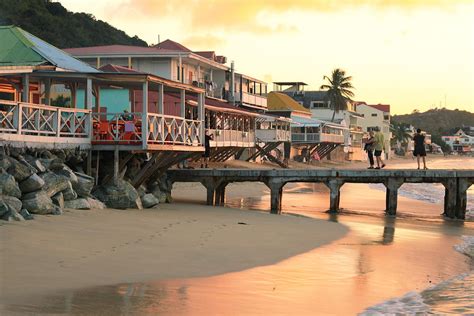 Grand Case Waterfront at Sunset, St. Martin Photograph by Roupen Baker