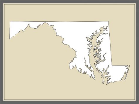 Maryland Outline Vector Map Cartography Stock Illustration - Download ...