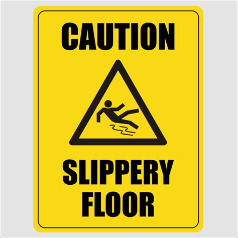 Caution Slippery Floor Sign