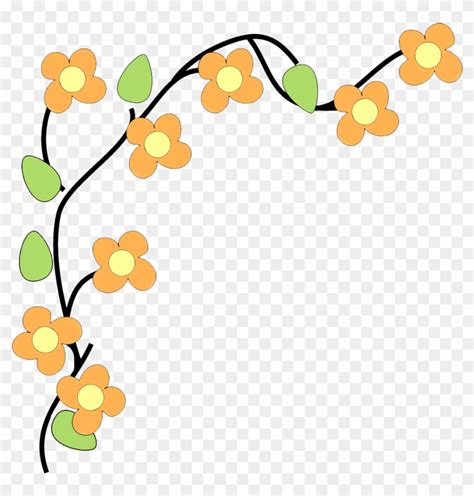 Flower Border Free Printable Clip - Flower Clipart Border Transparent - Free Transparent PNG ...