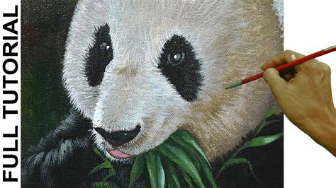 Tutorial / Acrylic Painting / How to Paint Realistic Portrait of Panda ...