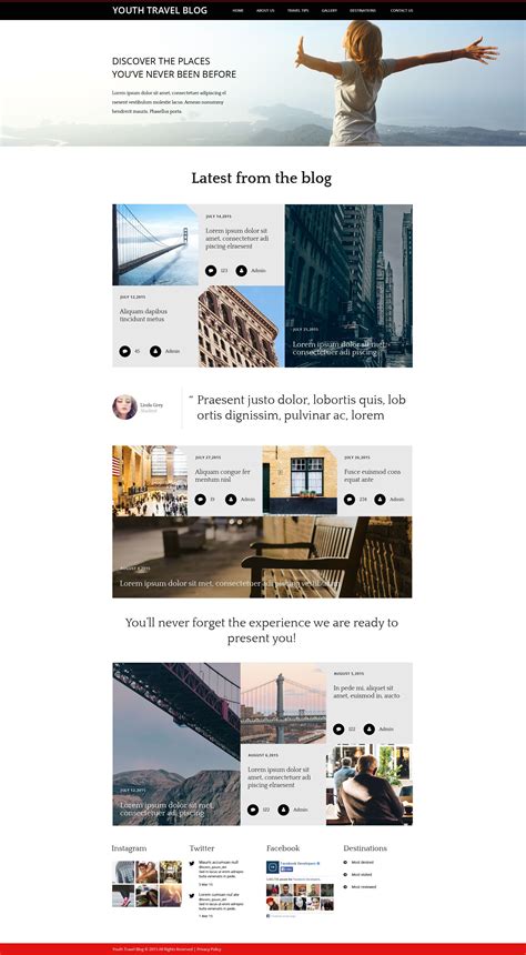 Travel Blog Web Template