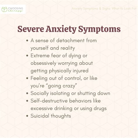 Anxiety Disorder Symptoms