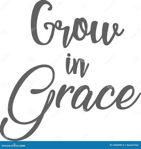 Grow in Grace Inspirational Quotes Stock Vector - Illustration of card ...