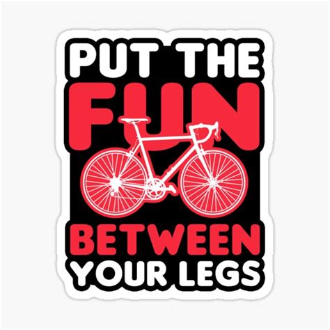 "Cycling Funny Cute Bicycle Cyclist Humor Pun Slogan" Sticker for Sale by sillyquestions | Redbubble