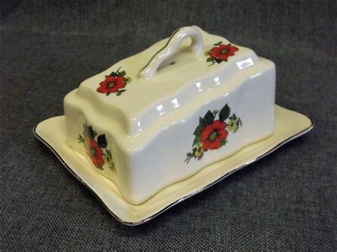 Vintage Farmhouse Ceramic Butter Dish