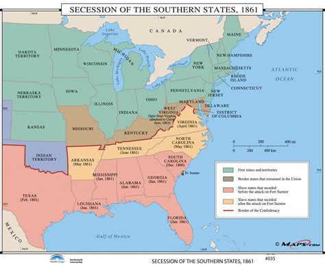 Universal Map U.S. History Wall Maps - Secession of the Southern States | eBay