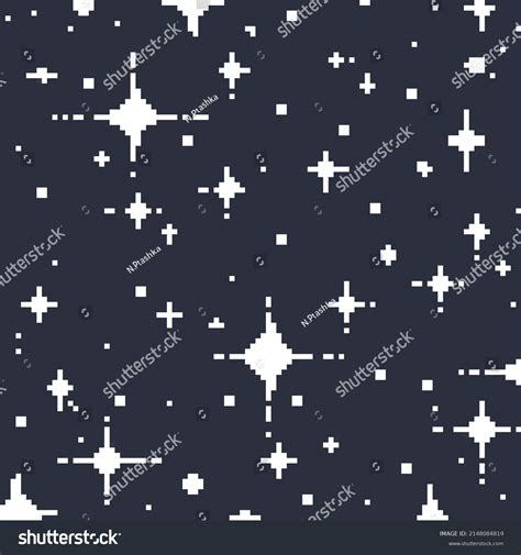 Pixel Stars Pixel Art Space Background Stock Vector (Royalty Free ...