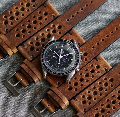 20mm Oak Classic Vintage Racing Leather Watch Strap | B & R Bands