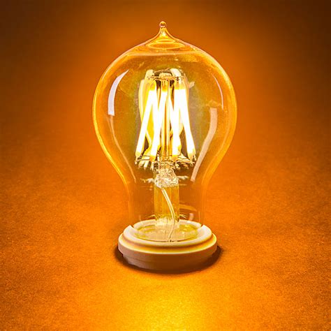 A19 LED Bulb - Gold Tint Victorian Style LED Filament Bulb - 40 Watt Equivalent - Dimmable - 470 ...
