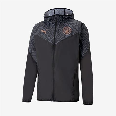 Puma Manchester City 20/21 Warm Up Jacket - Black/Copper - Tops - Mens Replica | Pro:Direct Soccer