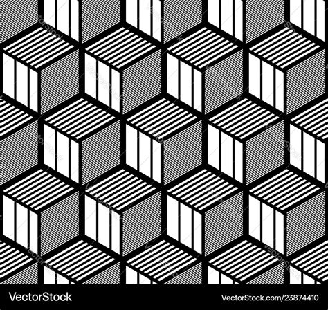 Seamless op art geometric pattern Royalty Free Vector Image