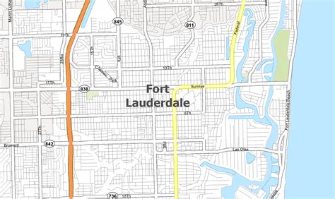 Fort Lauderdale Map, Florida - GIS Geography