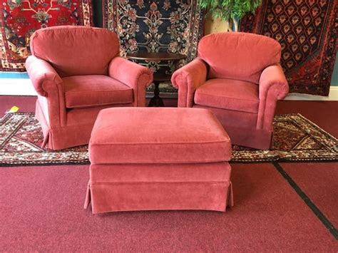 Best Price Vintage Henredon Chair & Ottoman Set For Sale