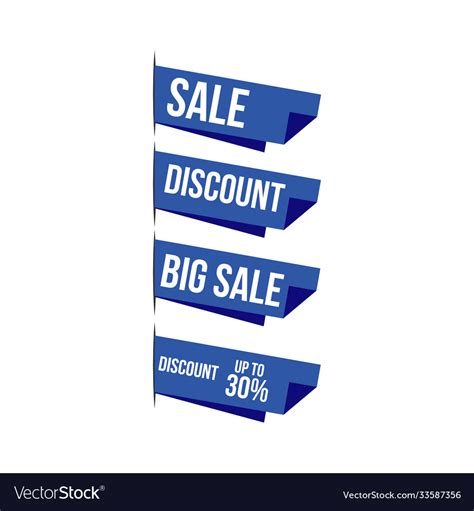 Discount label template design Royalty Free Vector Image