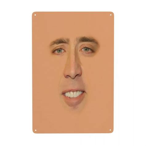 Custom Nicolas Cage Full Face Metal Sign Vintage Funny Meme Tin ...