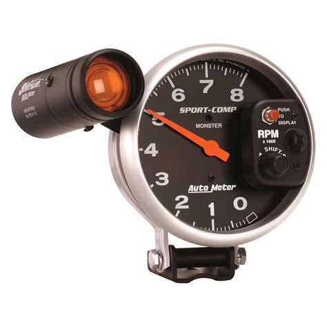 Auto Meter® 3905 - Sport-Comp Series 5" Pedestal Tachometer Gauge with ...