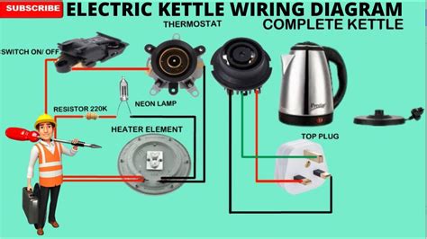 Electric kettle wiring diagram - YouTube