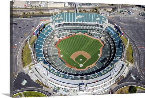 Oakland Raiders Stadium, Oakland, California - Aerial Photograph Wall ...