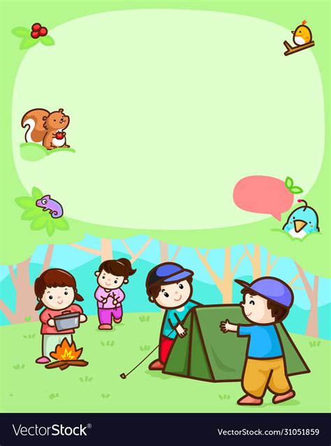 Kids camp poster Royalty Free Vector Image - VectorStock