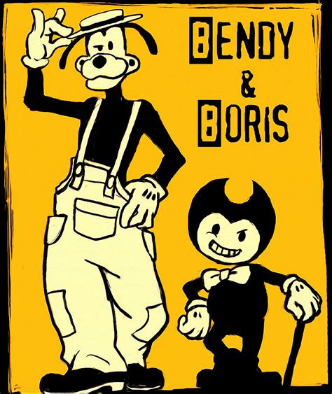 Bendy and Boris Drawing by Maca Puth