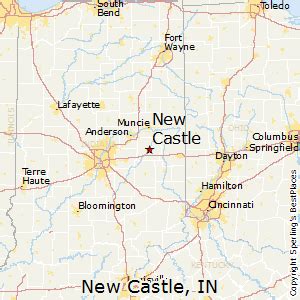 New Castle Indiana Map | Zip Code Map