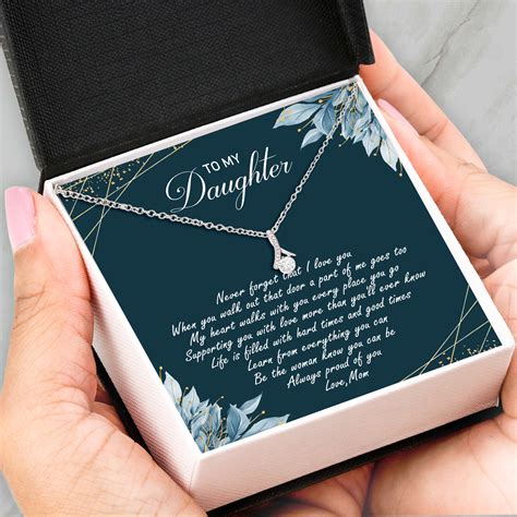 Daughter Gifts – Alluring Beauty Necklace Pendant – Mom To Daughter – Personalized Jewelry For ...