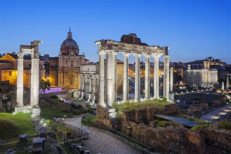 Ruins of Forum Romanum stock image. Image of forum, church - 74809499