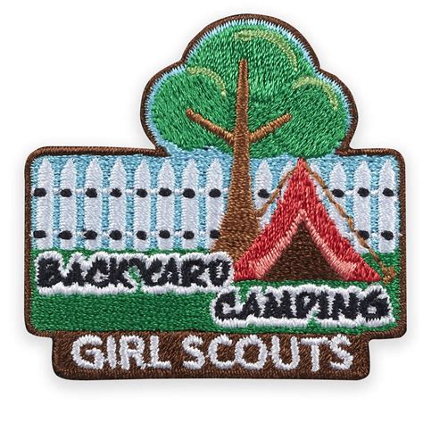 Backyard Camping Iron-On Patch | Girl scout fun patches, Girl scout camping, Girl scout patches