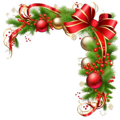 Decorated Christmas Corner, Christmas Corner, Christmas Border, Christmas PNG Transparent ...