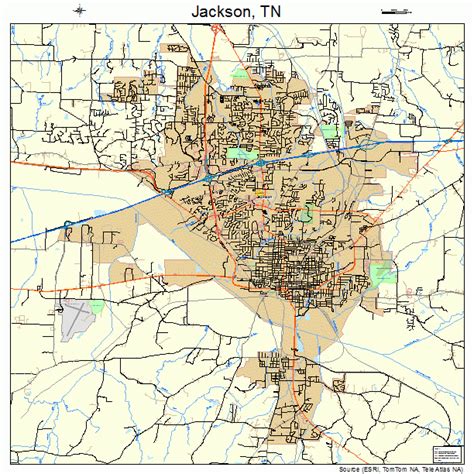 Jackson Tennessee Street Map 4737640