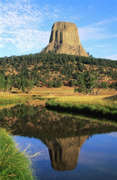 Devils Tower Across Belle Fourche River by John Elk