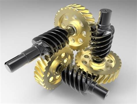 Curiously worm gear mechanism 3D Model STL SLDPRT SLDASM SLDDRW | CGTrader.com