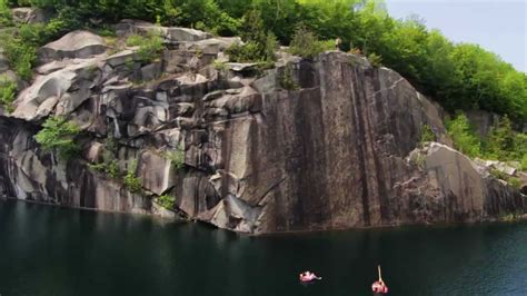 Vermont Cliff Jumping : Monster Quarries - YouTube