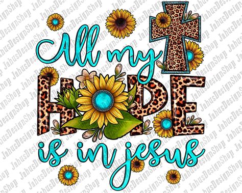 All My Hope is in Jesus Png Faith Png Leopard Cross Png - Etsy