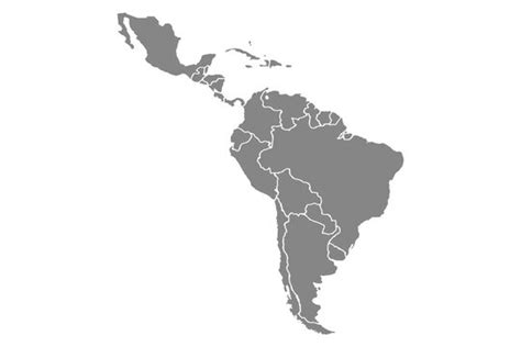 Hispanic Countries Blank Map