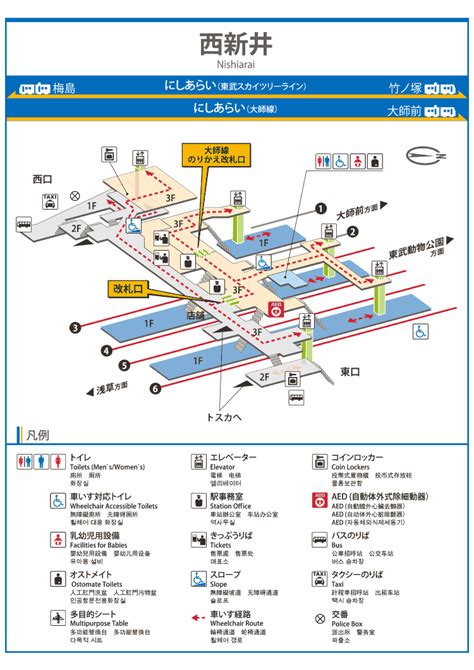 西新井駅 構内マップ｜東武鉄道ポータルサイト