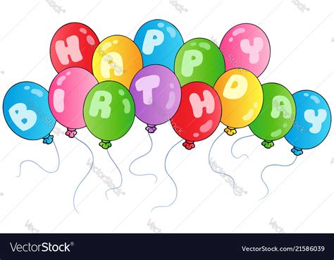 Happy birthday balloons Royalty Free Vector Image