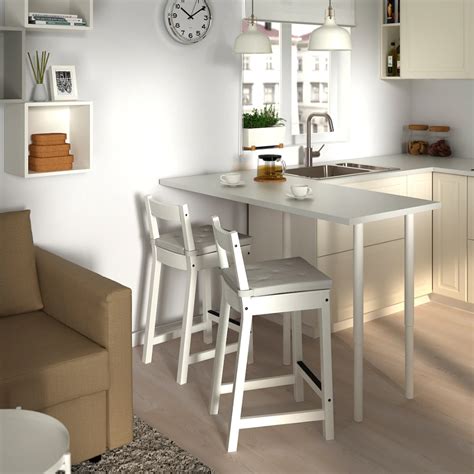 NORDVIKEN bar stool with backrest, white, 243/8" - IKEA | Stools for kitchen island, Ikea ...