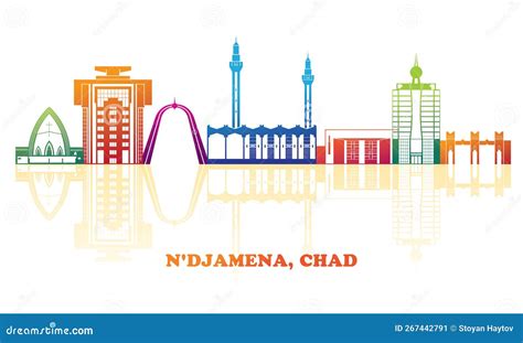 Street Map Of N'Djamena (Chad) Engraved On Blue Metal Background Stock Illustration ...