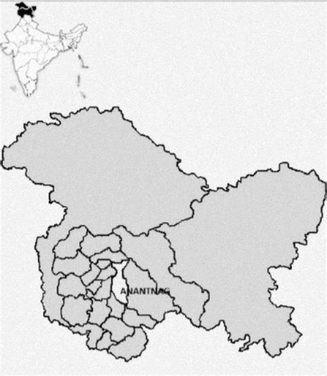 Map of District Anantnag in J&K showing study site Daksum. | Download Scientific Diagram