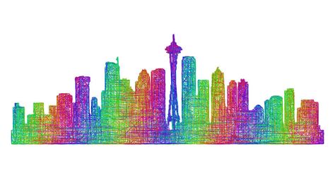 Seattle skyline Digital Art by David Zydd | Fine Art America