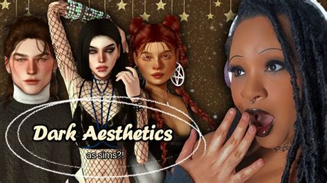Dark Aesthetics Cas \\ The Sims 4 - YouTube