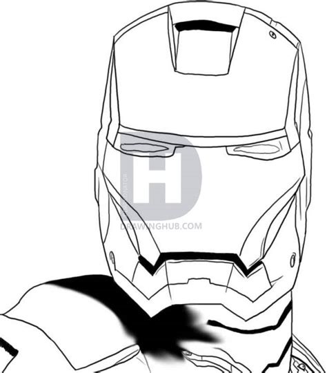 Iron Man Helmet Sketch at PaintingValley.com | Explore collection of ...