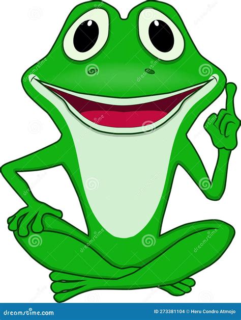 Cartoon of a Funny and Silly Frog. Stock Vector - Illustration of ...