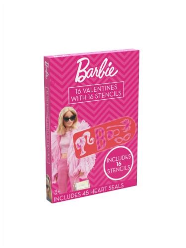 Paper Magic Valentine's Exchange Cards Barbie Stencils, 16 ct - Kroger