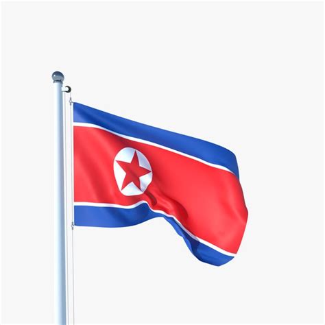 Animated Flag of North Korea 3D model - TurboSquid 1751645