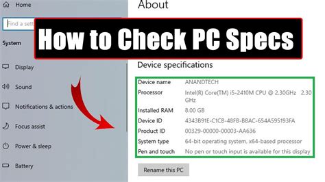 How to Check PC Specification | PC Specs Checker | Guide - YouTube