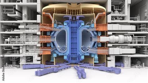 ITER Fusion Reactor. Tokamak. Thermonuclear Experimental power plant ...