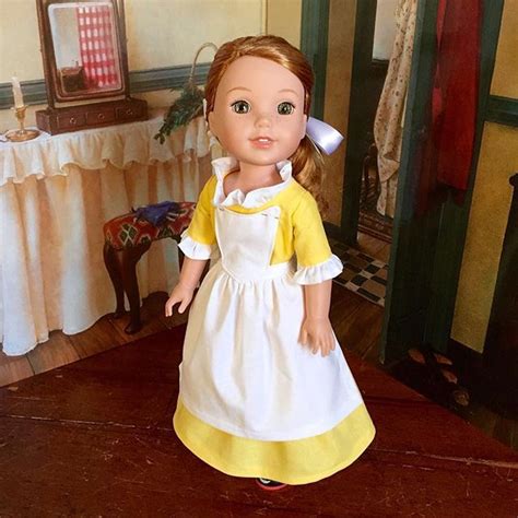 Nan Dress in Buttercup Yellow with a Pinner Apron. What a pretty colonial lass! # ...